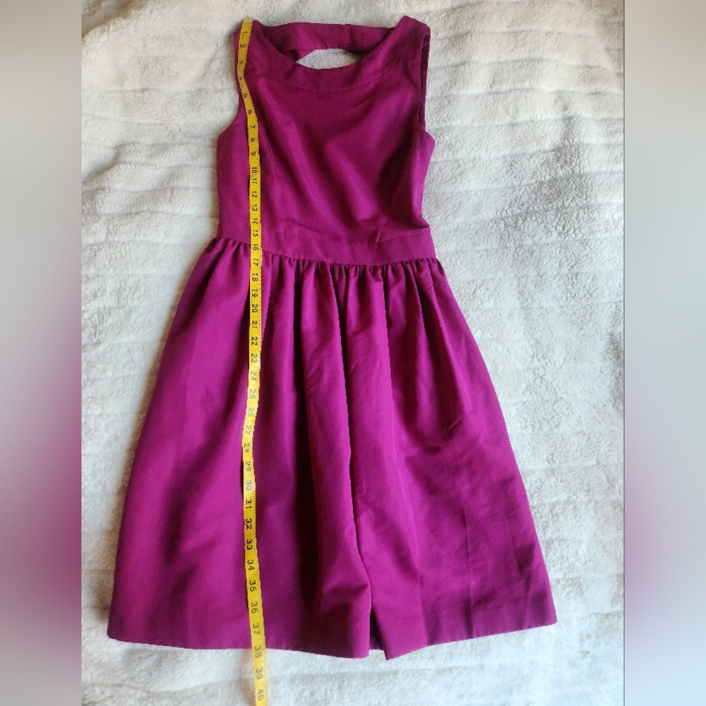 Ted Baker London fit and flare dress Open Back Bow Fuschia Sz 6 Nwt TB sz 2 - Picture 5 of 11
